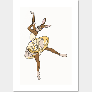 Bunny Ballerina Tutu Posters and Art